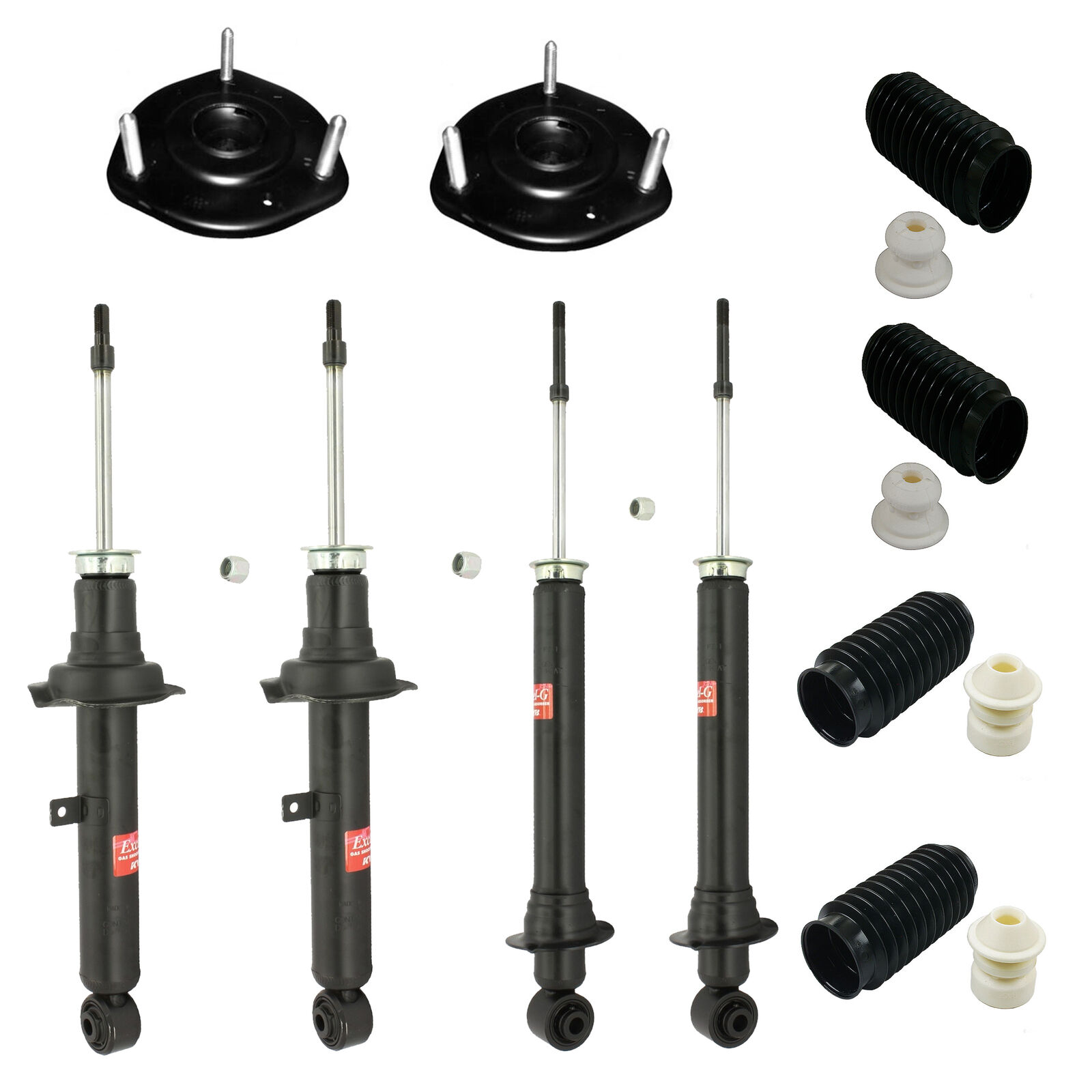 KYB Suspension Struts & Shocks with Mount & Bellows Kit For Lexus IS300 01-03 L6