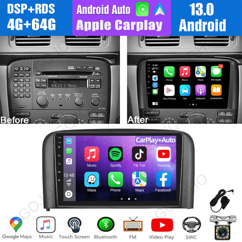 Android 13 For Volvo S80 2004-2008 Car Stereo Radio GPS Navi Carplay BT HeadUnit
