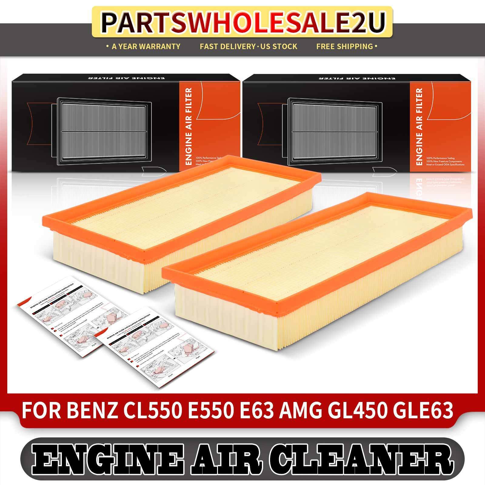 2x Engine Air Filter for Mercedes-Benz CL550 CL63 AMG CLS550 CLS63 AMG ML63 AMG