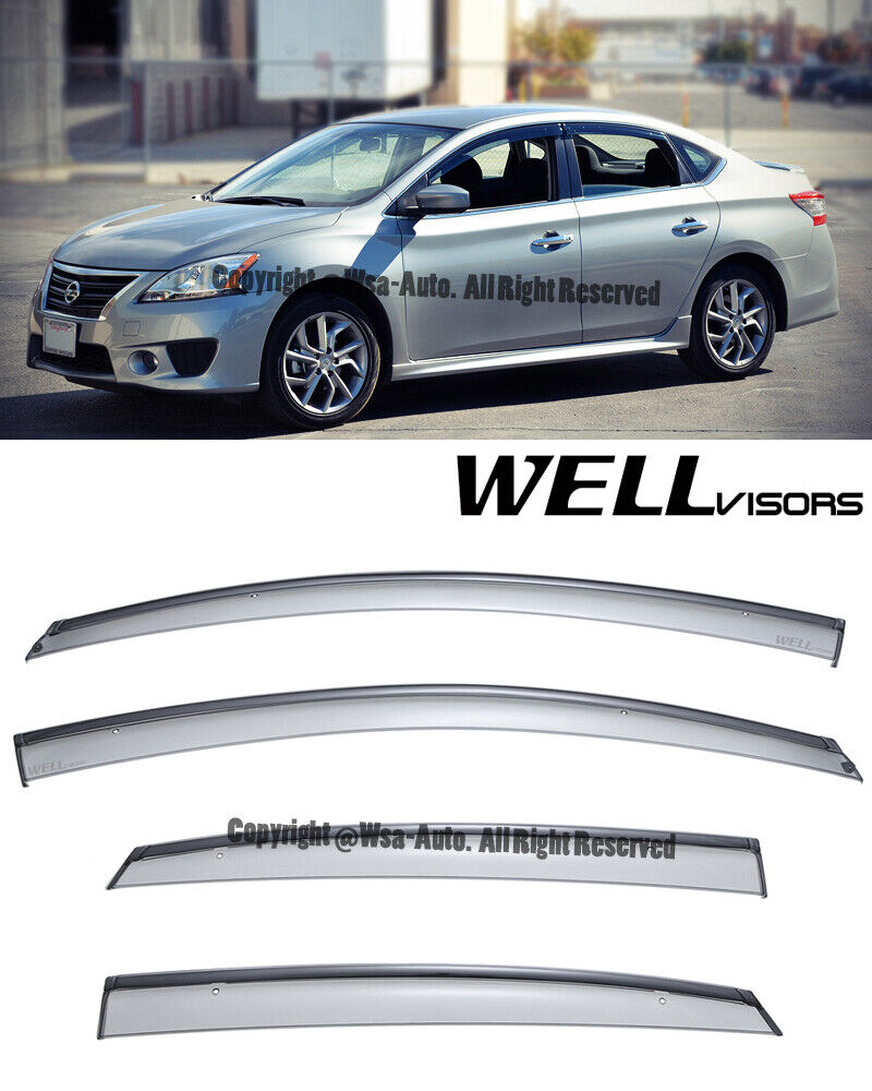 For 13-16 Nissan Sentra WellVisors Side Window Visors Rain Guard