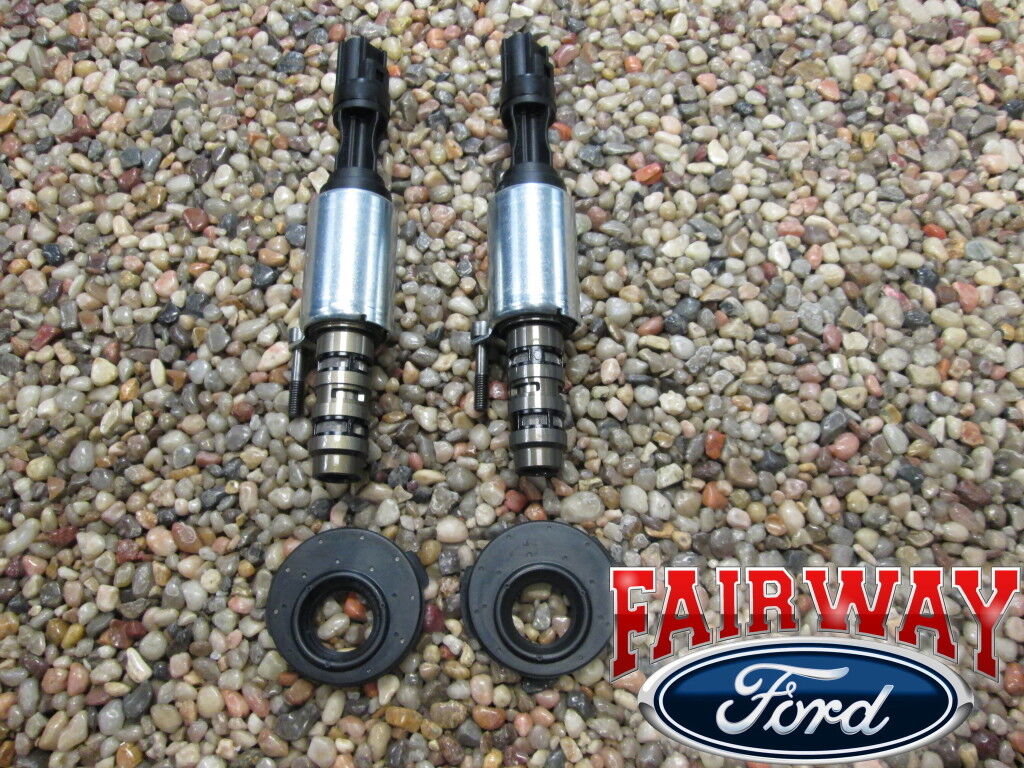 F-150 Super Duty OEM Genuine Ford VCT Solenoids & Seals PAIR Early 5.4L & 4.6L