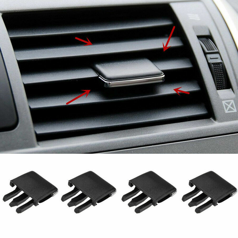4Pcs Black Car Air Conditioning Vent Louvre Blade Slice Clip For Toyota Corolla