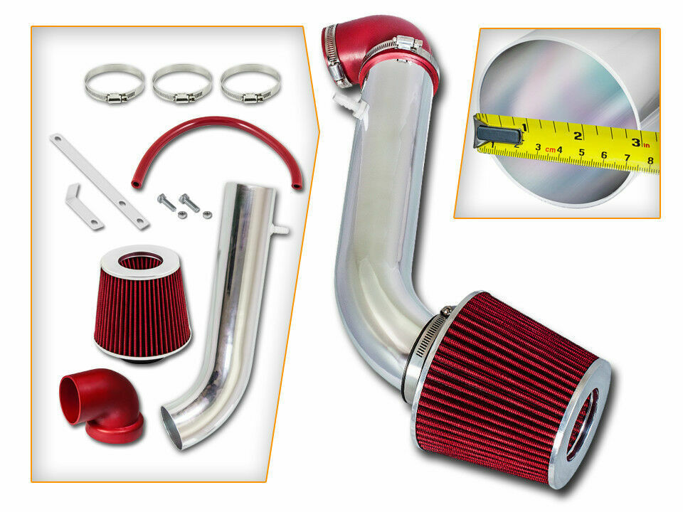 Short Ram Air Intake Kit + RED Filter for 95-99 Eclipse / Talon 2.0L NA