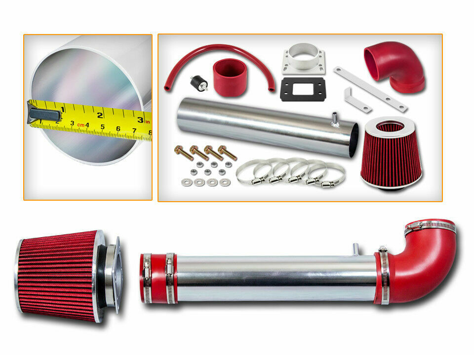 Short Ram Air Intake Kit + RED Filter for 88-95 Toyota Pickup / 4Runner 2.4L L4