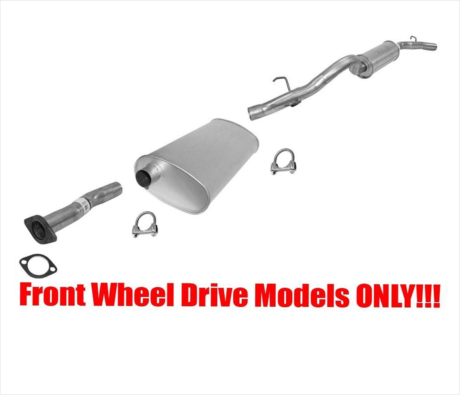 For GM 02-05 Venture Front Wheel Drv 120 Inch Wheel Base Exhaust System Muffler