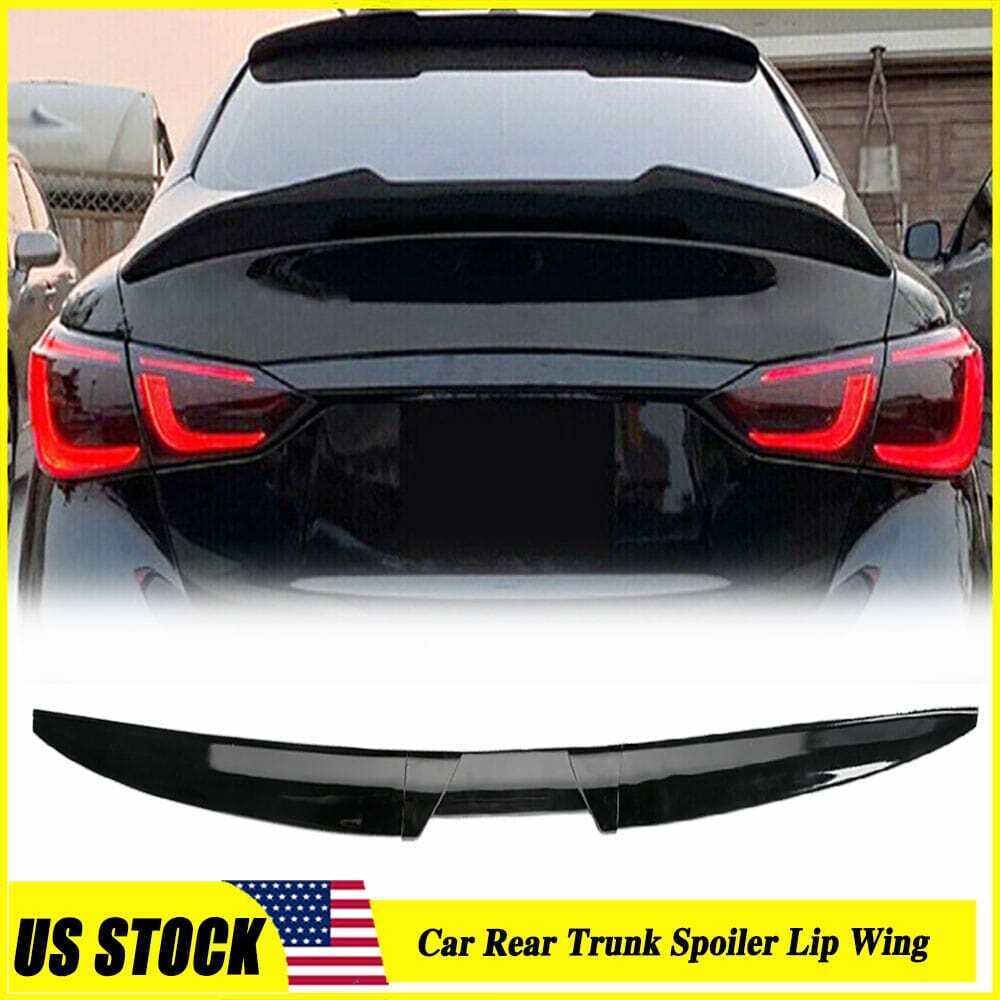 Fit For BMW X6 G06 X6M 2020-2023 Glossy Black Car Rear Trunk Lip Spoiler Wing