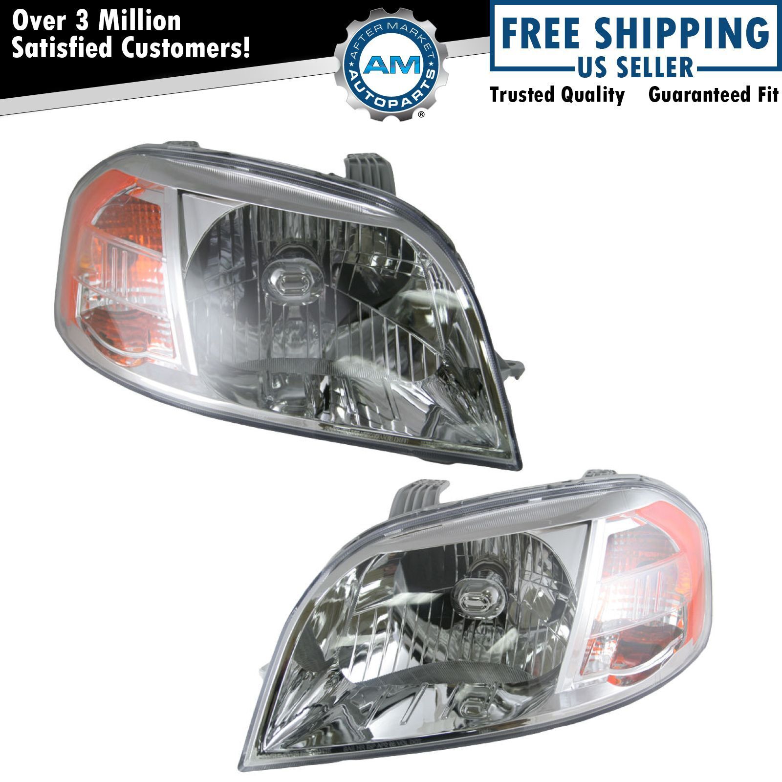 Headlight Set Left & Right For 2007-2011 Chevrolet Aveo GM2502273 GM2503273