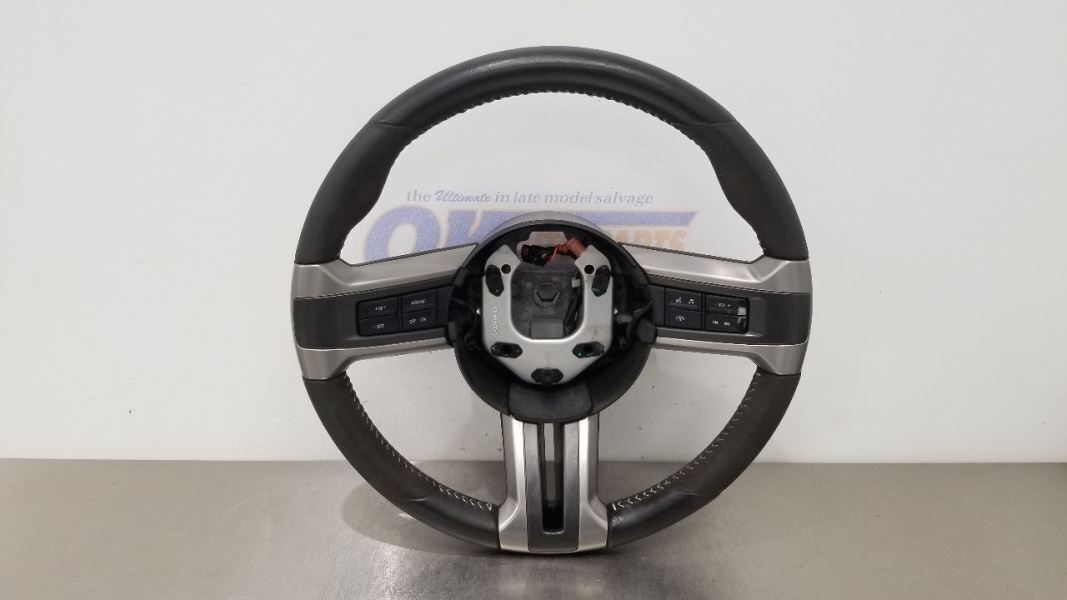 12 FORD MUSTANG SHELBY GT500 STEERING WHEEL WITH CONTROLS BLACK LEATHER SUEDE