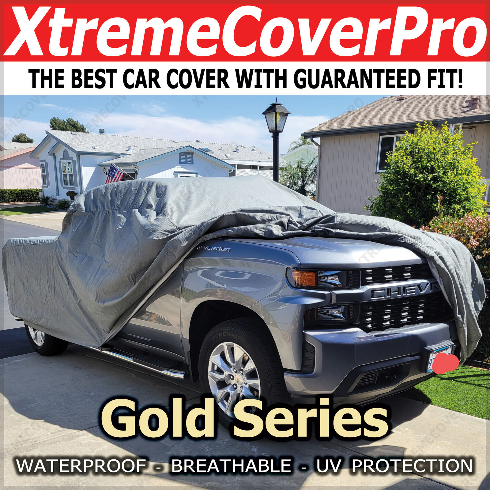 2012 2013 2014 2015 TOYOTA TACOMA DOUBLE CAB 5FT BED Waterproof Truck Cover GREY