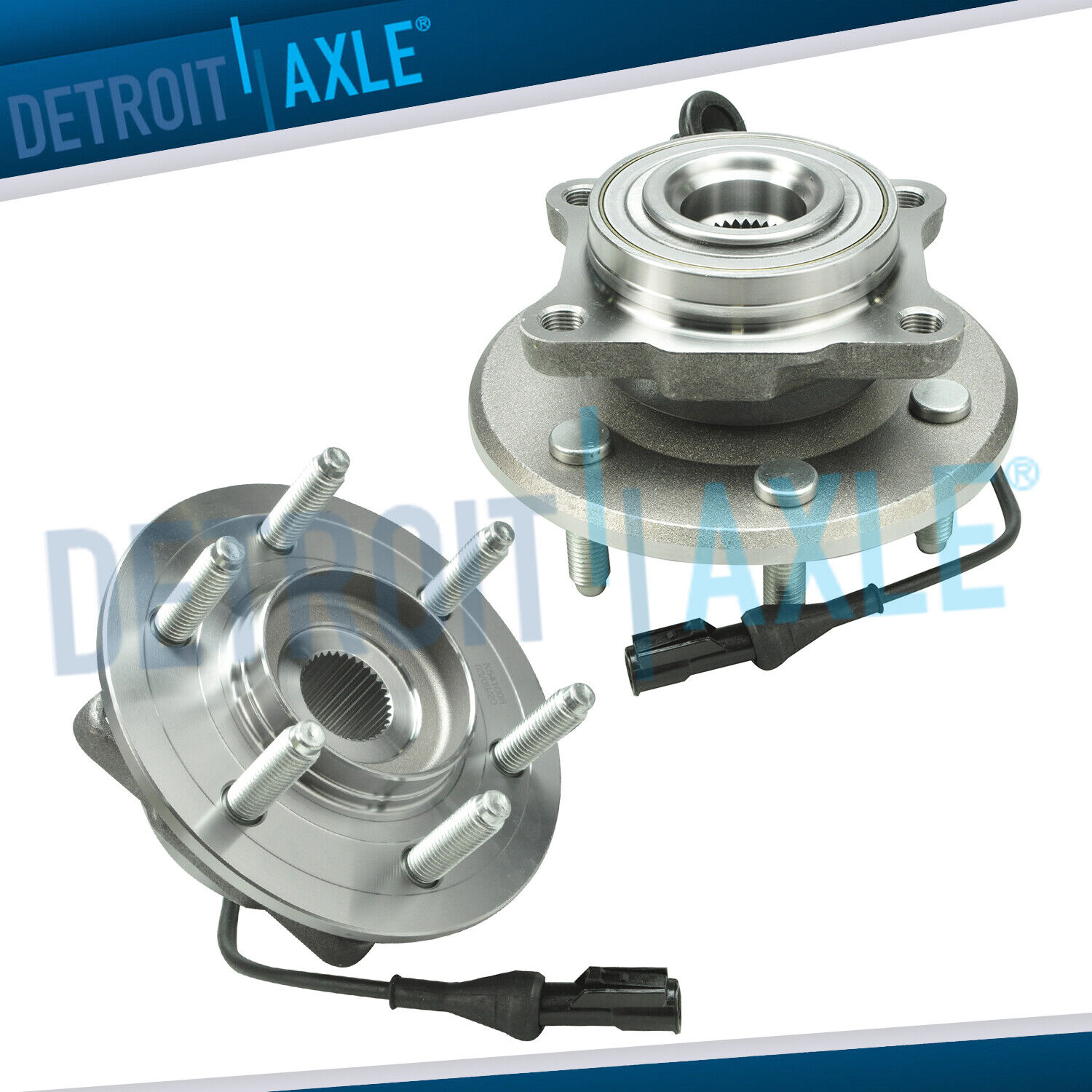 Set of (2) New REAR Wheel Hubs and Bearings for Ford Expedition Navigator w/ ABS