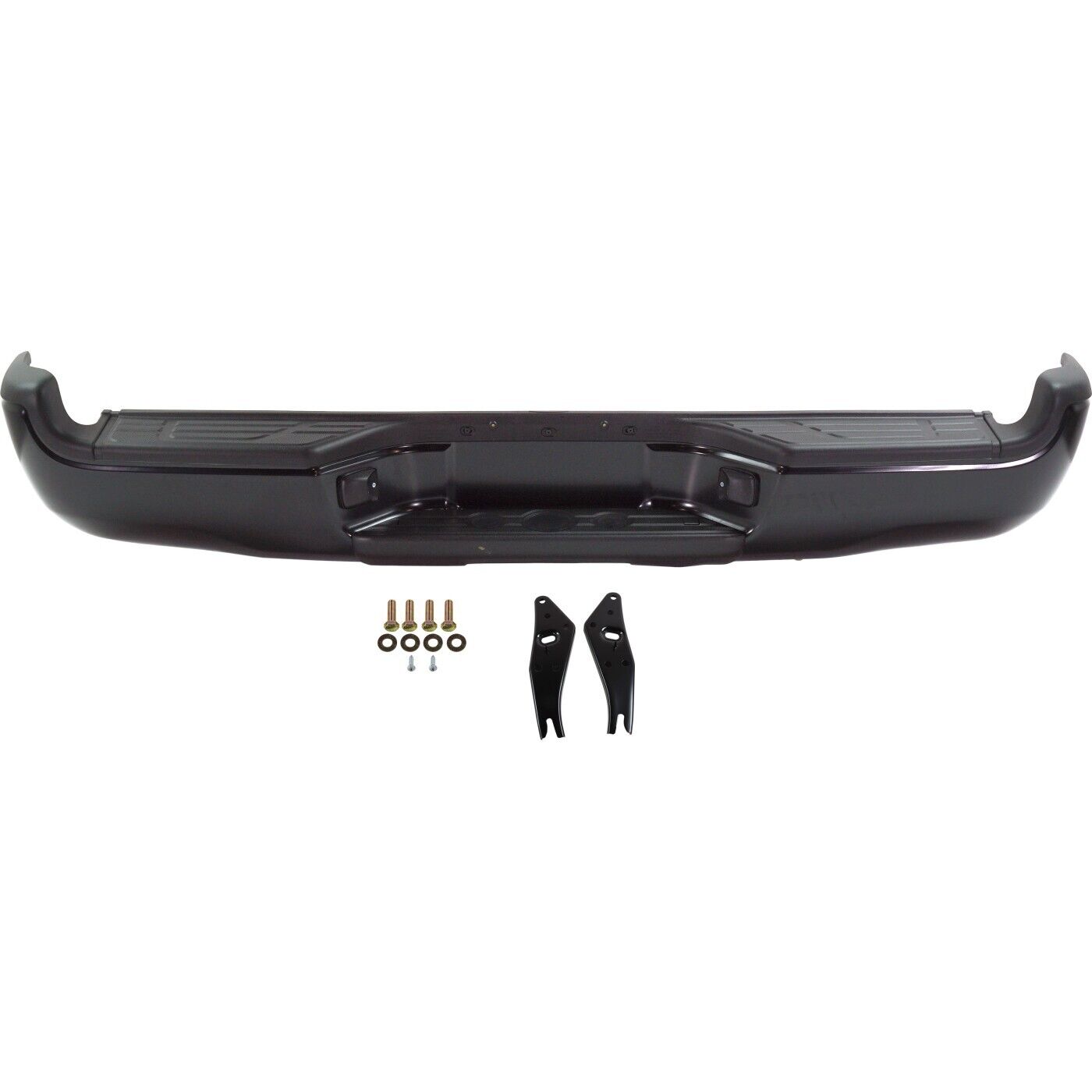 Rear Step Bumper For 2005-15 Toyota Tacoma Face Bar and Pads Powdercoated Black