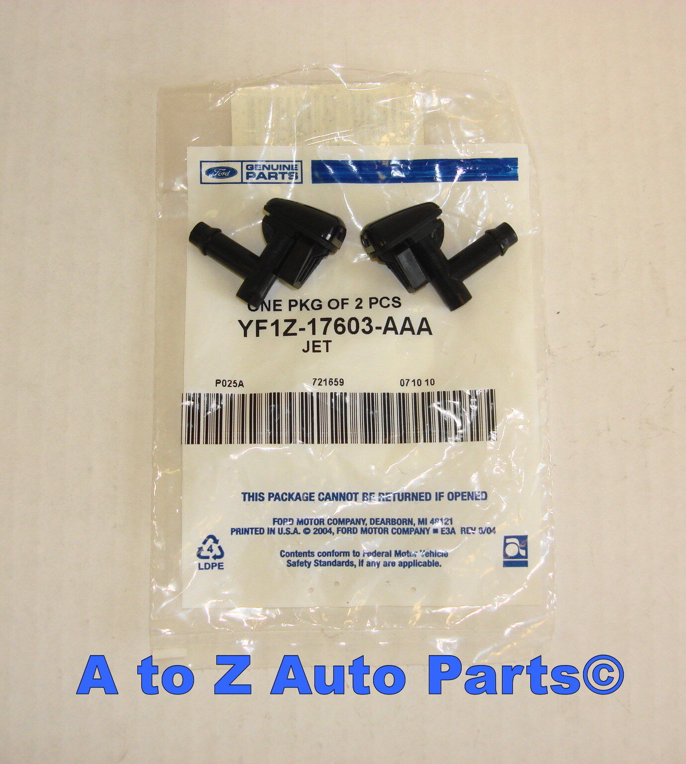 NEW 00-07 Ford Taurus / Mercury Sable Windshield Washer Jet Nozzle Set (2) OEM 
