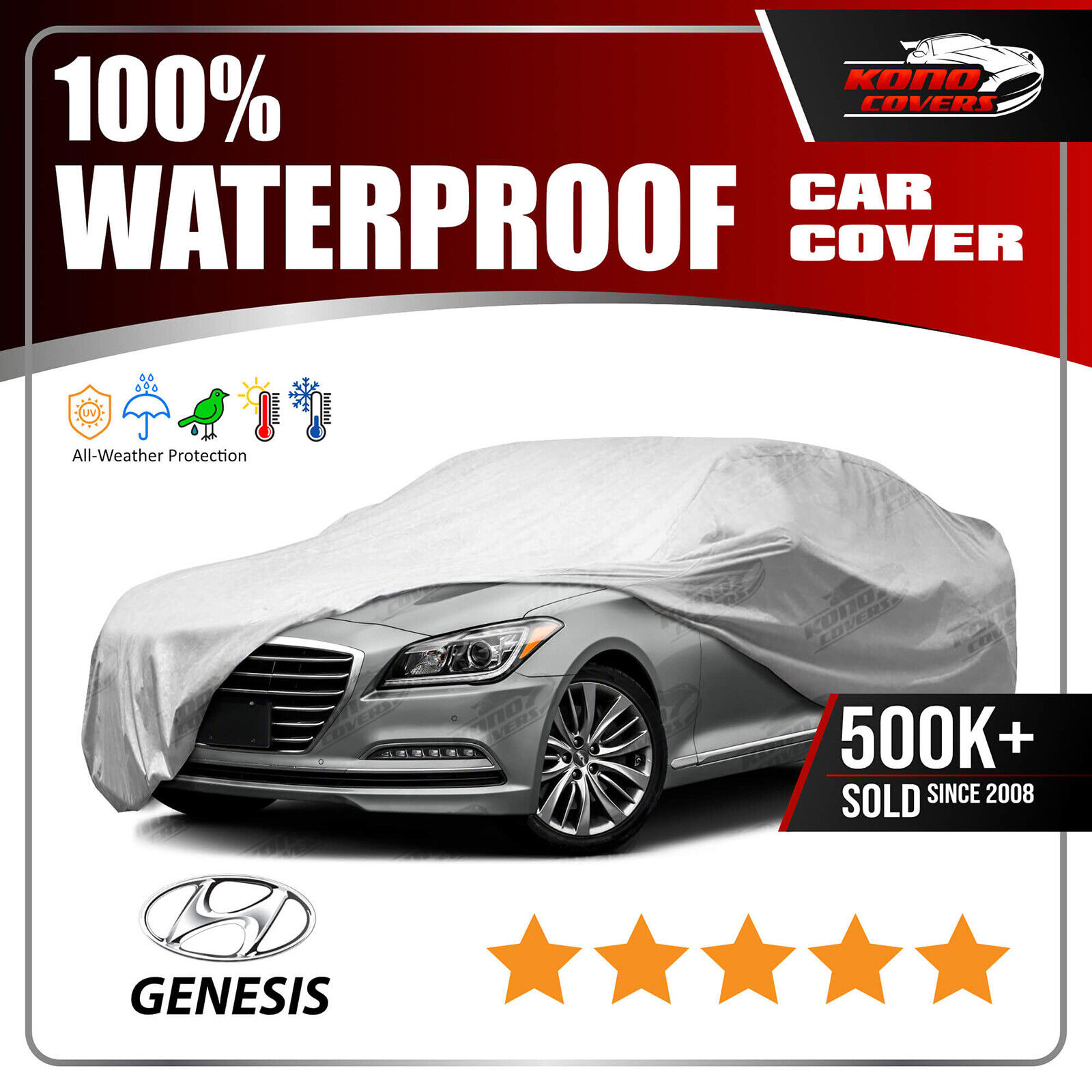 FITS HYUNDAI GENESIS COUPE 2010-2015 CAR COVER- 100% Waterproof 100% Breathable