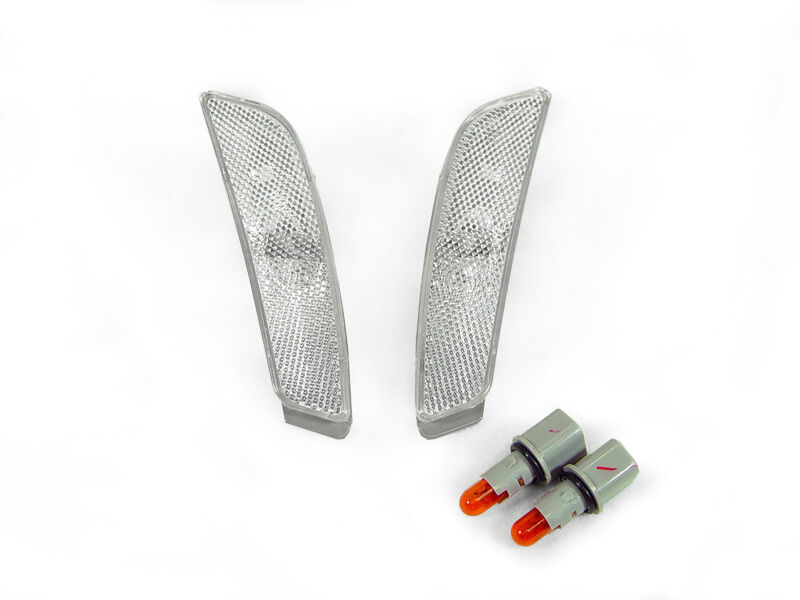 DEPO Clear Front Bumper Side Marker Lights For 2003-2007 Cadillac CTS / CTS-V