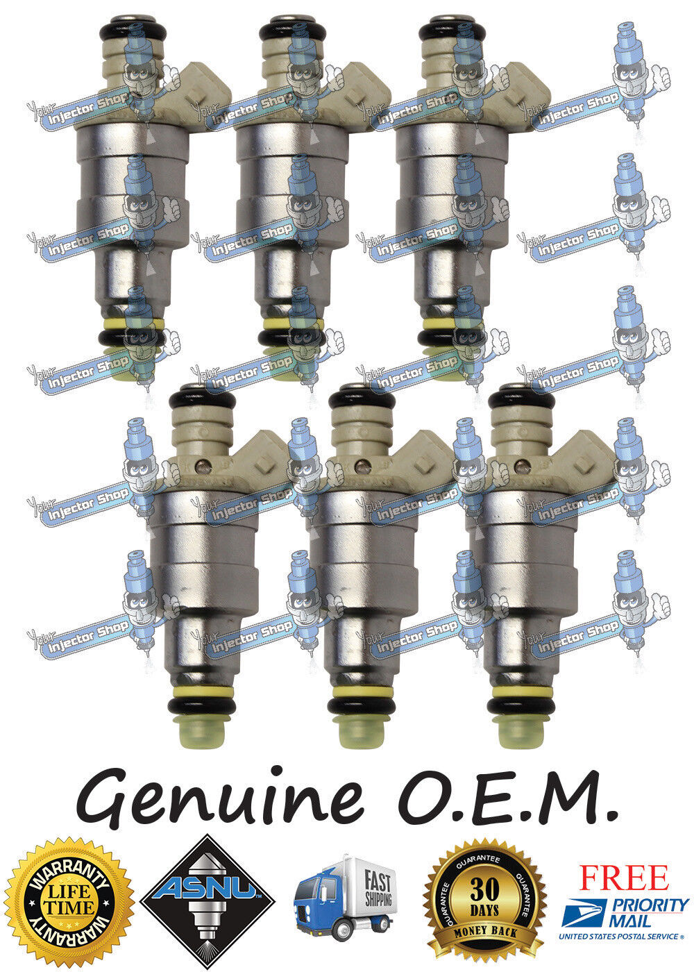Reman OEM Ford Fuel Injectors 2.9L 3.0L 3.8L Ford Mercury Mazda 14lb/hr Flow