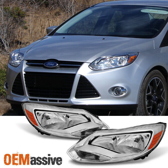 Fit 2012-2014 Ford Focus Headlights HeadLamp Assembly Light+Right Light 12 13 14