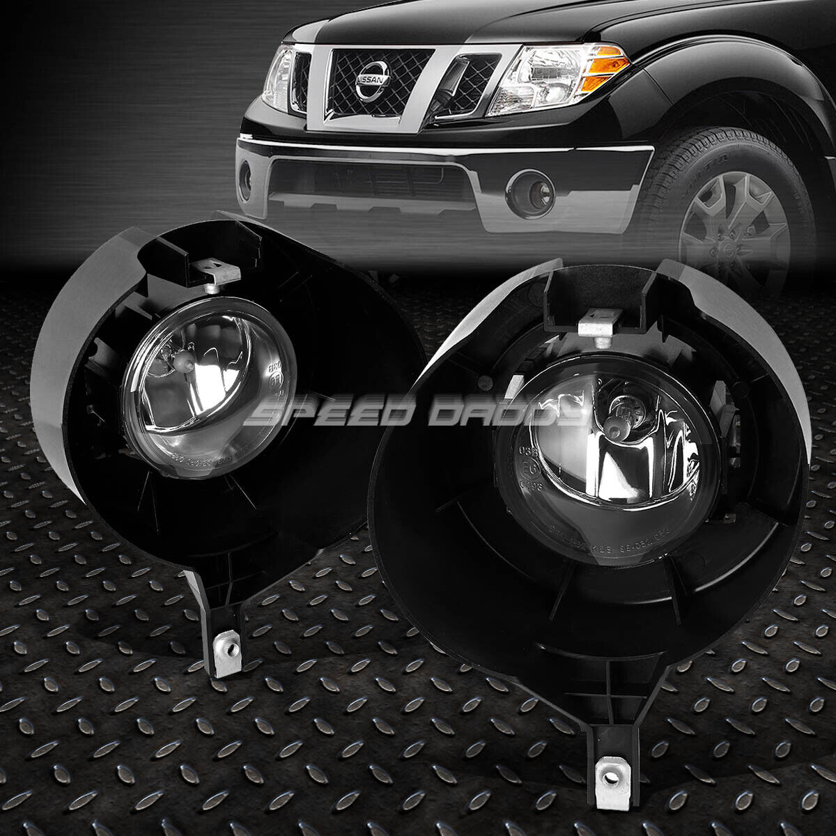 FOR 05-15 NISSAN FRONTIER CHROME BUMPER CLEAR LENS FOG LIGHT REPLACEMENT LAMPS