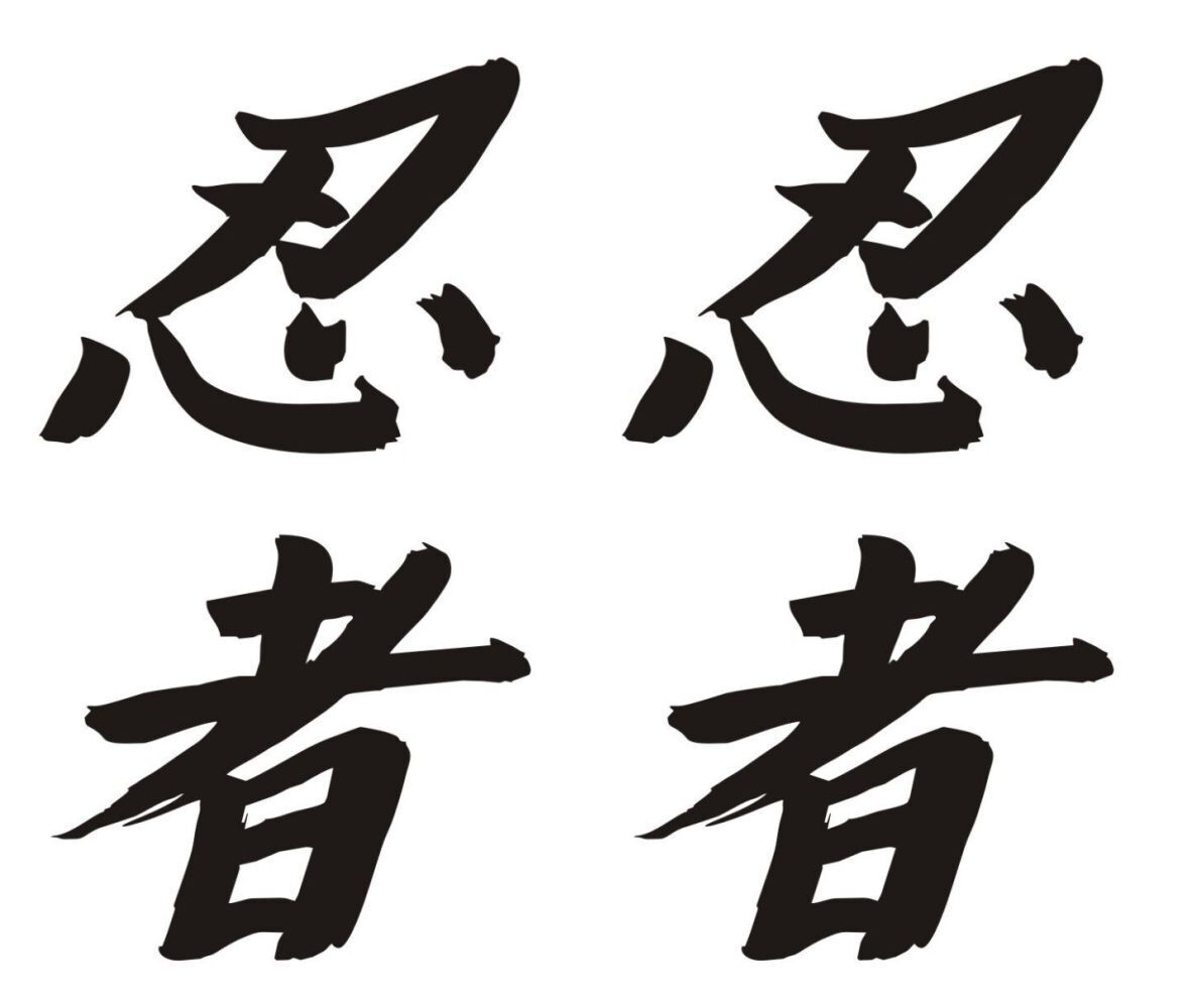 Japanese Kanji meaning Ninja  Sticker Decals stickers Fits Kawasaki Sportbike