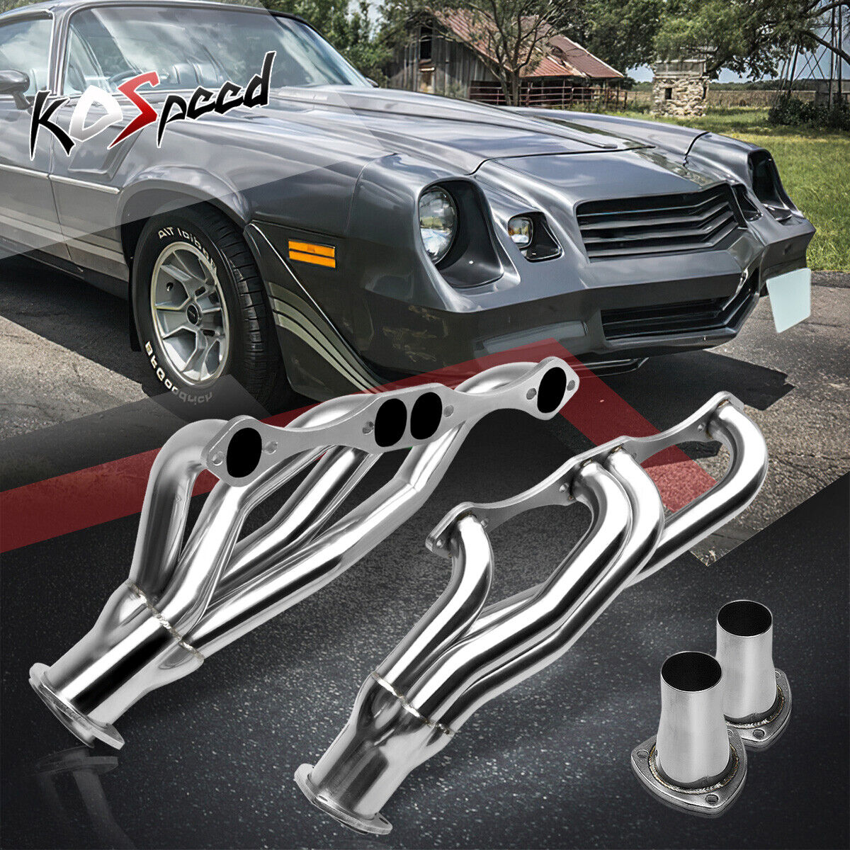 A/F/G BODY STAINLESS STEEL CLIPSTER HEADER EXHAUST FOR 64-88 SMALL BLOCK V8