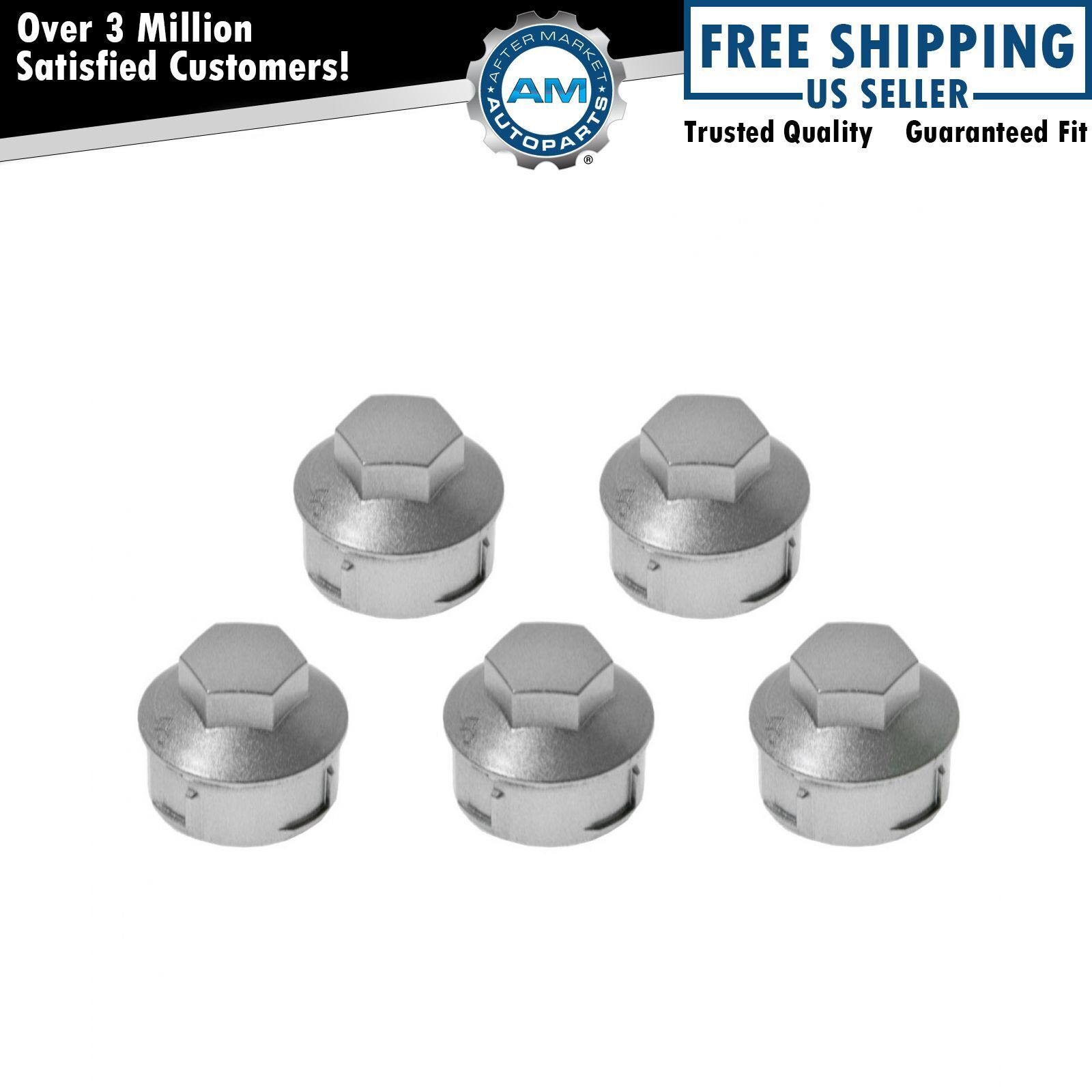 Dorman Lug Nut Cap Cover Silver Steel Wheel Set of 5 for 01-11 ford Focus