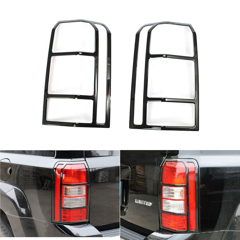 Black Taillight Lamp Frame Protection Cover Decor Fit for Jeep Patriot 2011-2017