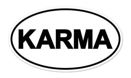 Karma Oval car bumper sticker decal 5\