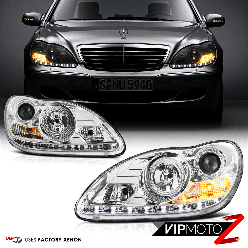 Euro Clear Projector HID D2S Xenon Headlights LED DRL 03-06 W220 S430/S500 AMG