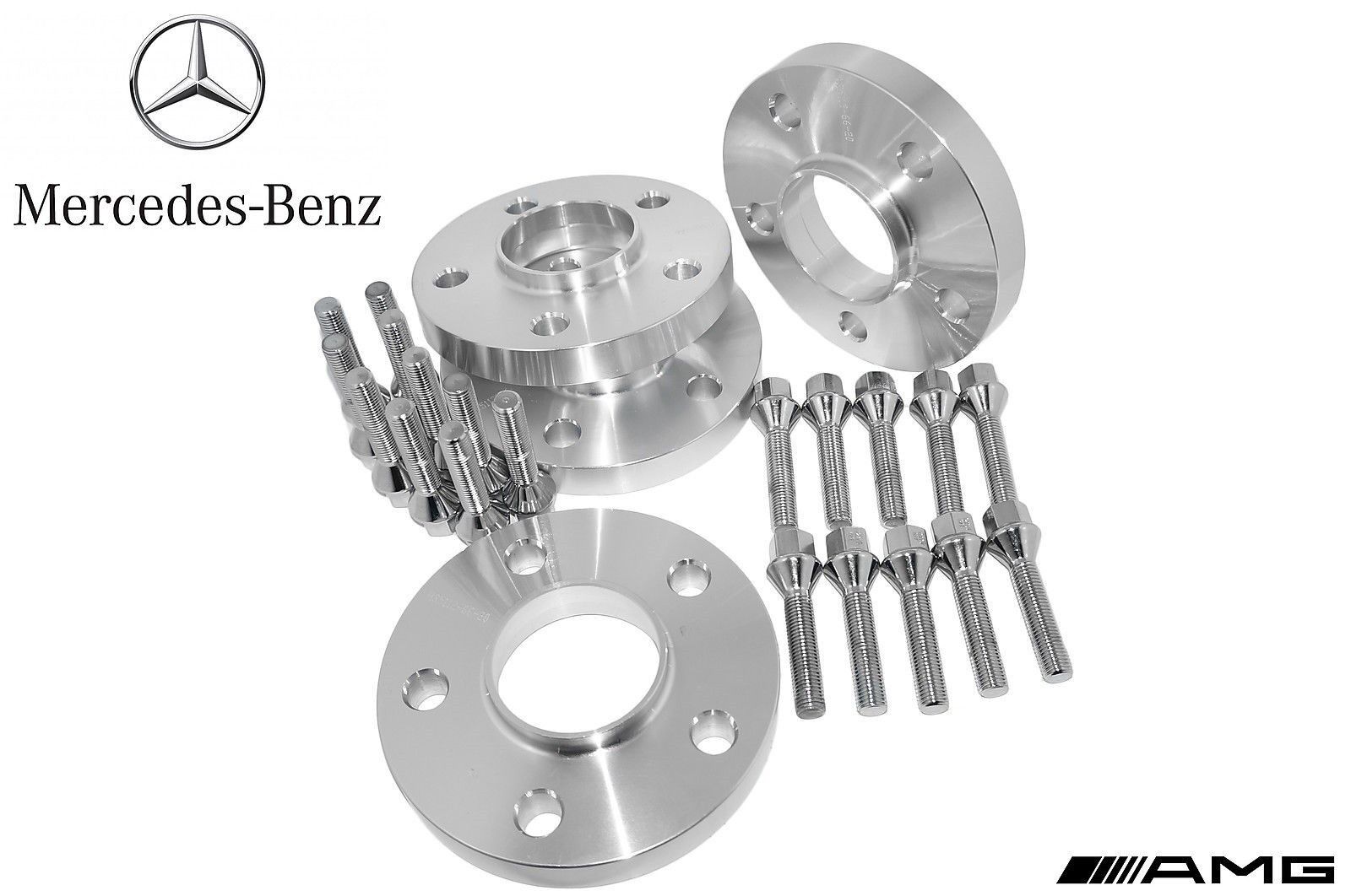 4 Pc Set Of Mercedes Benz ( 20 mm Thick ) Hub-Centric Wheel Spacers W/ Lug Bolts