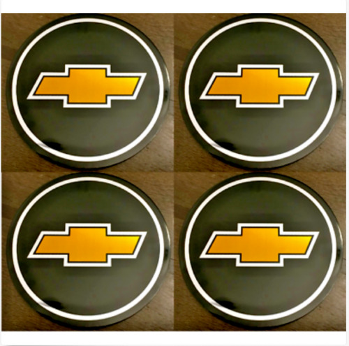 4pcs CHEVY Emblem Badge RALLY WHEEL CENTER HUB CAPS' LOGO STICKERS