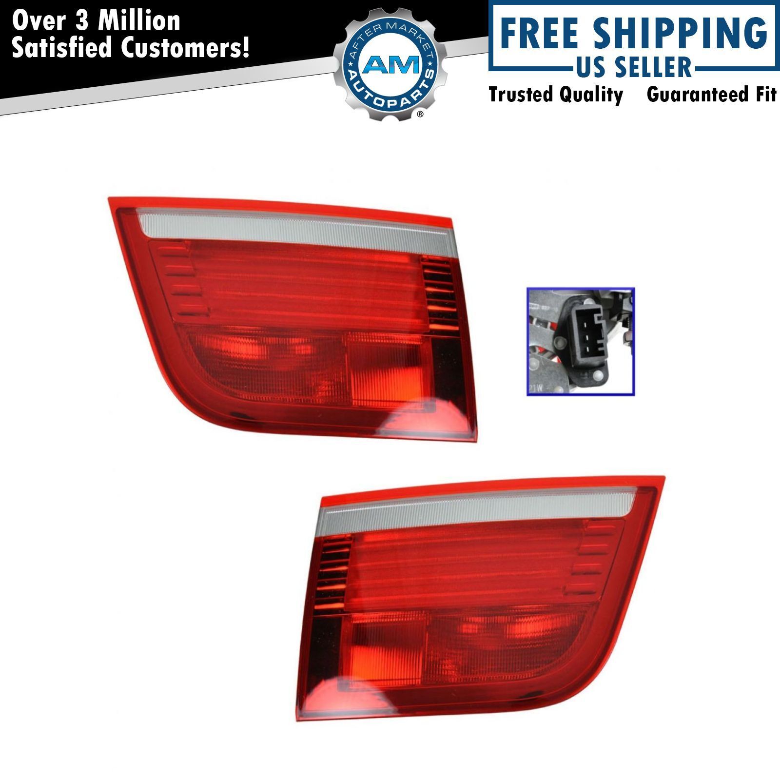 Inner Tail Light Taillamp Left & Right Pair Set For 2007-2010 BMW X5