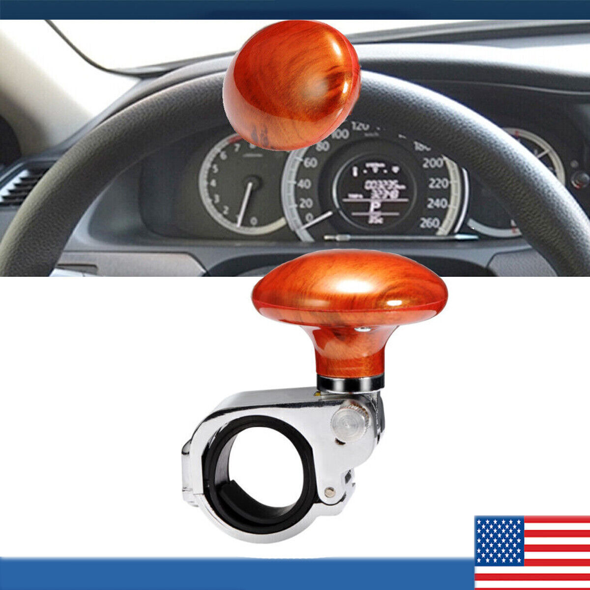Universal Car Steering Wheel Handle Aid Auto Truck Booster Ball Spinner Knob PW