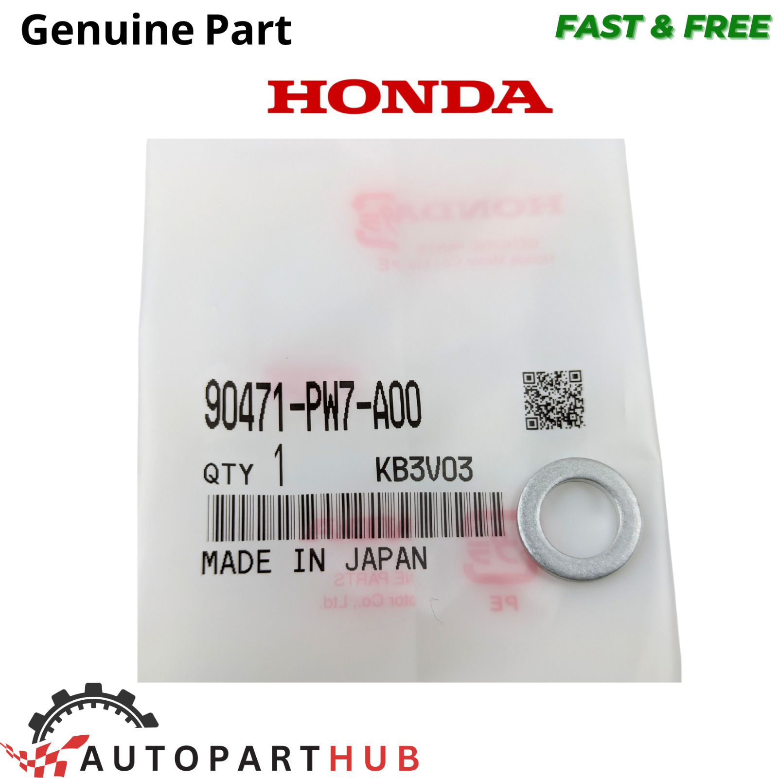 GENUINE HONDA ACURA GASKET DRAIN PLUG WASHER  10MM COIN SIZE 90471-PW7-A00 1 PC