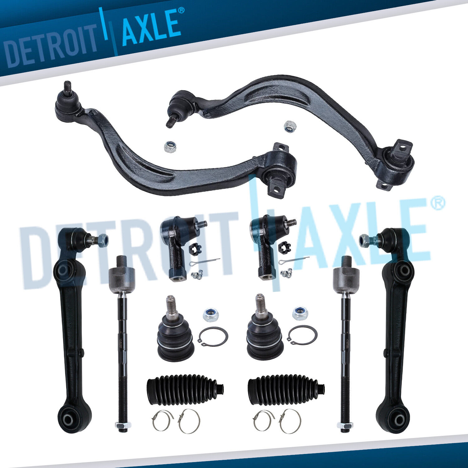 Front Lower Control Arms w/ Ball Joints Inner & Outer Tie Rods for 94-98 Galant