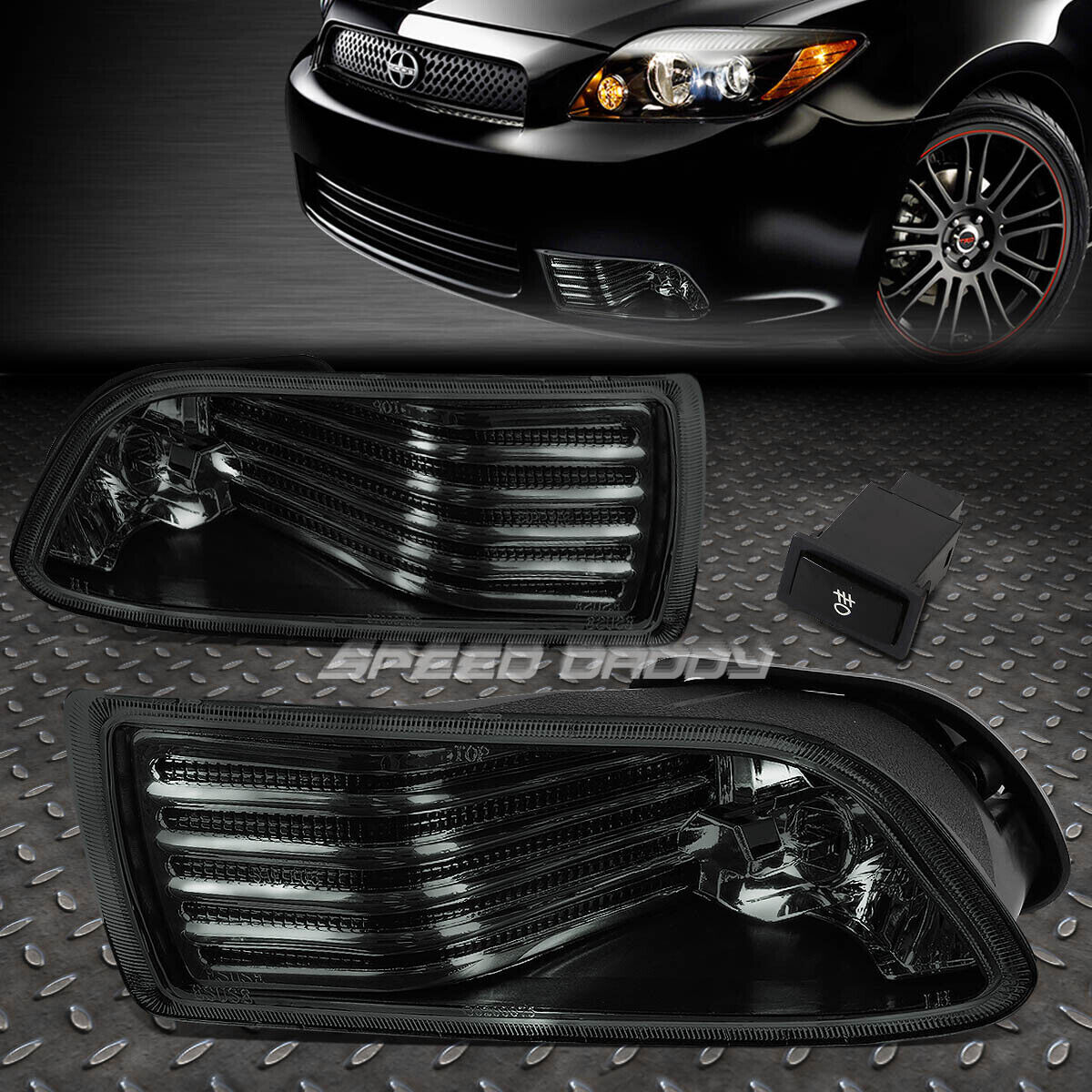 FOR 05-10 SCION TC SMOKE LENS BUMPER DRIVING FOG LIGHT REPLACEMENT LAMP W/SWITCH