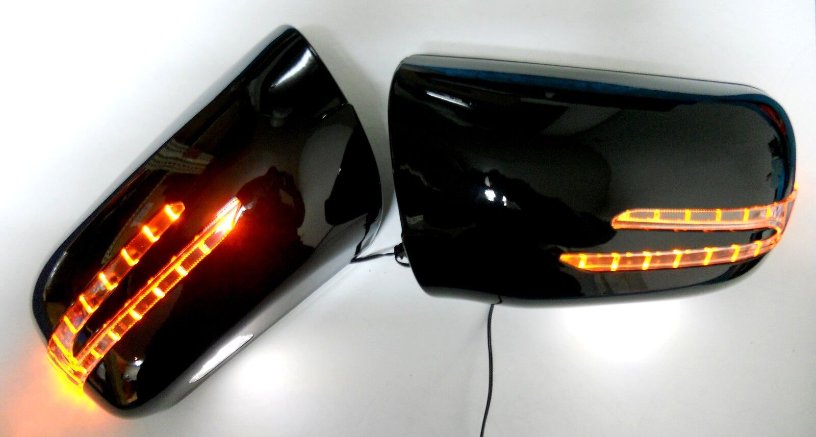 Mercedes W140 95~98 S-Class BLACK Arrow Type LED Side Mirror Cover S320/350/500