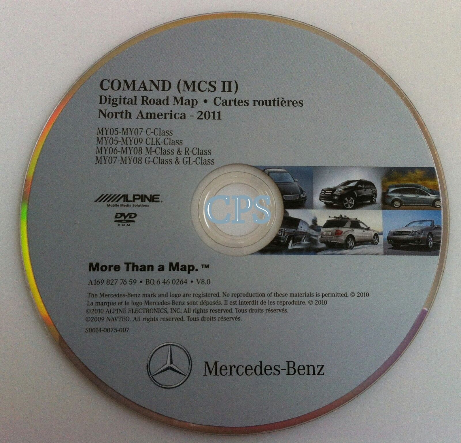 2011 UPDATE 2008 2009 MERCEDES CLK350 CLK550 CLK63 AMG NAVIGATION MCS II CD DVD