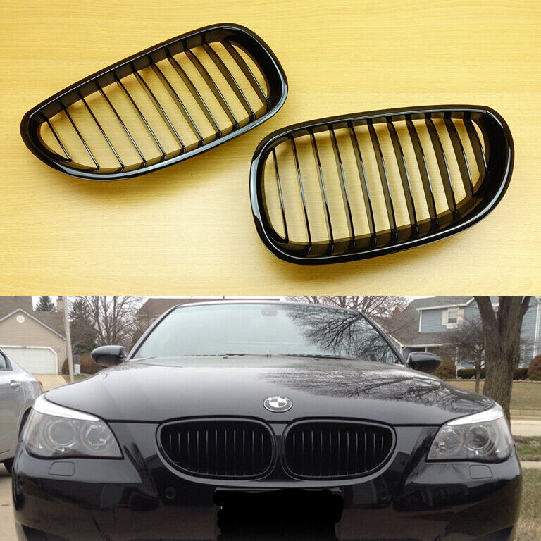 Piano Black BMW 5-Series E60 E61 Front Kidney Grille Grill 525d 520d 530d 528i