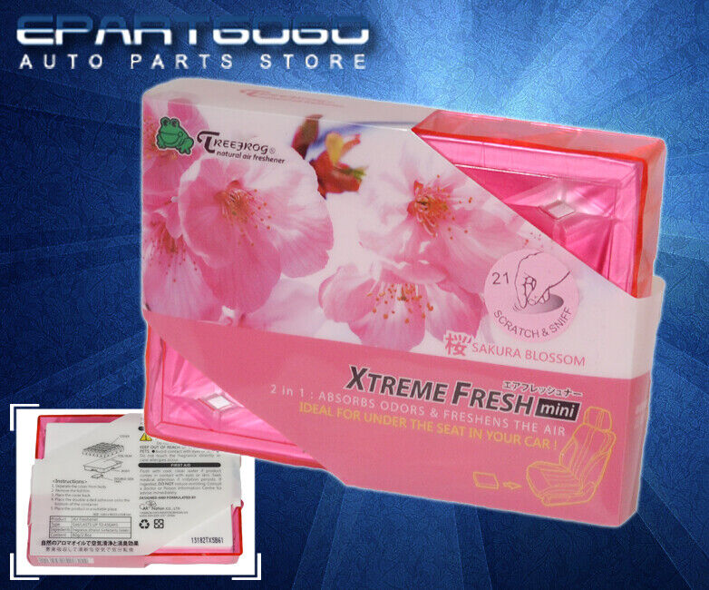 Treefrog Xtreme Fresh Mini Air Freshener 2.8Oz 80G Van Box Scent Sakura Blossom