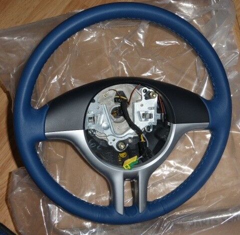 BMW Brand Genuine Sport Z3 2000-2002 Steering Wheel Topaz Blue & Chrome OEM New
