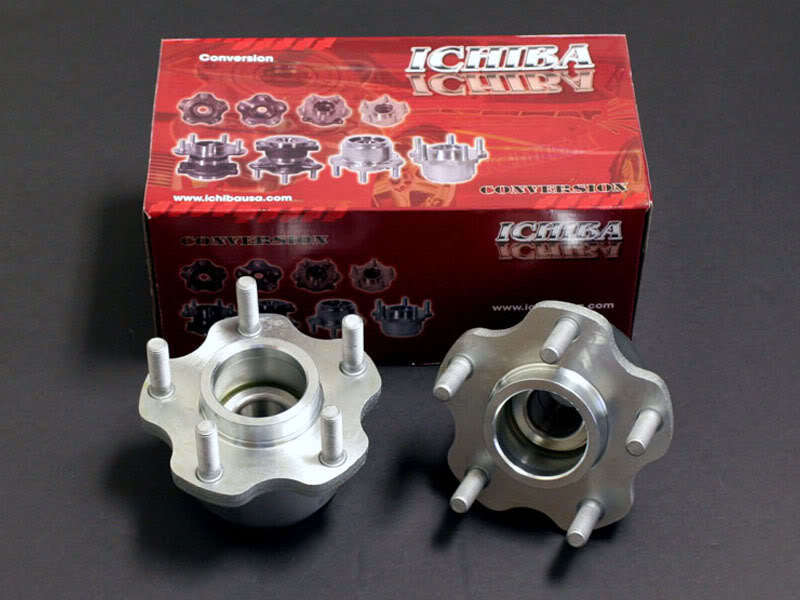 Ichiba Front 4 to 5 Lug 5x114 Wheel Conversion Adapter Kit for 240SX S13 89-94