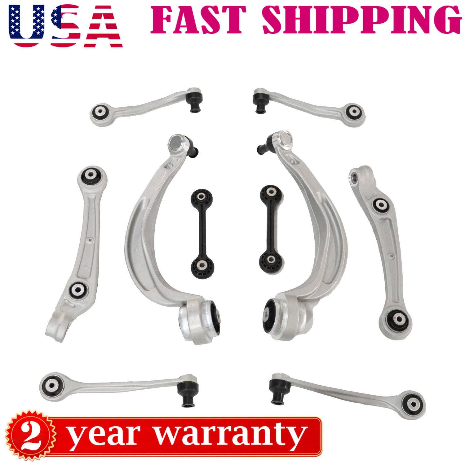 Control Arms Lateral Link For 2008-2009 Audi A4 A5 S4 S5 Q5 10Pc Kit