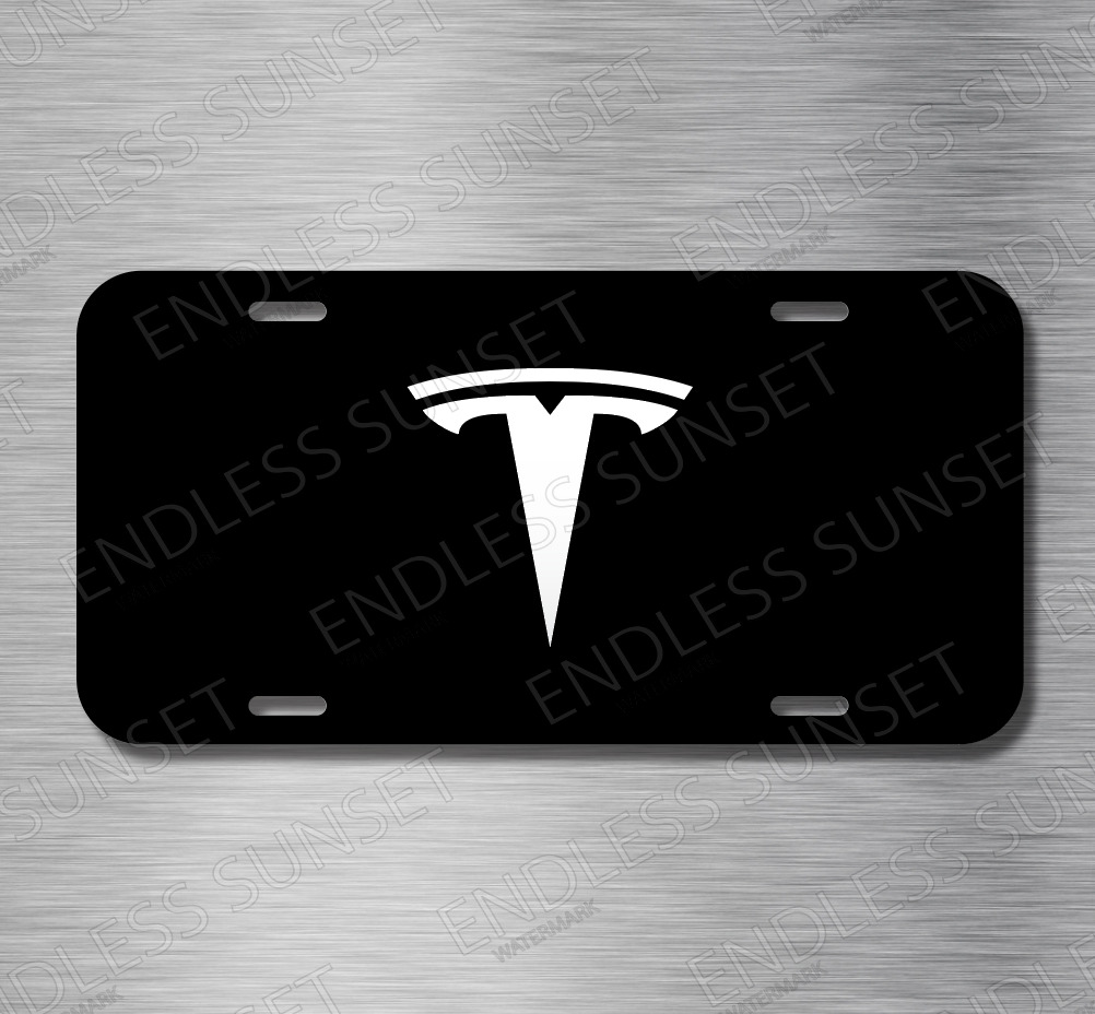 Tesla Vehicle Front License Plate Auto Car Red Model 3 Model X S Electric Y BLK