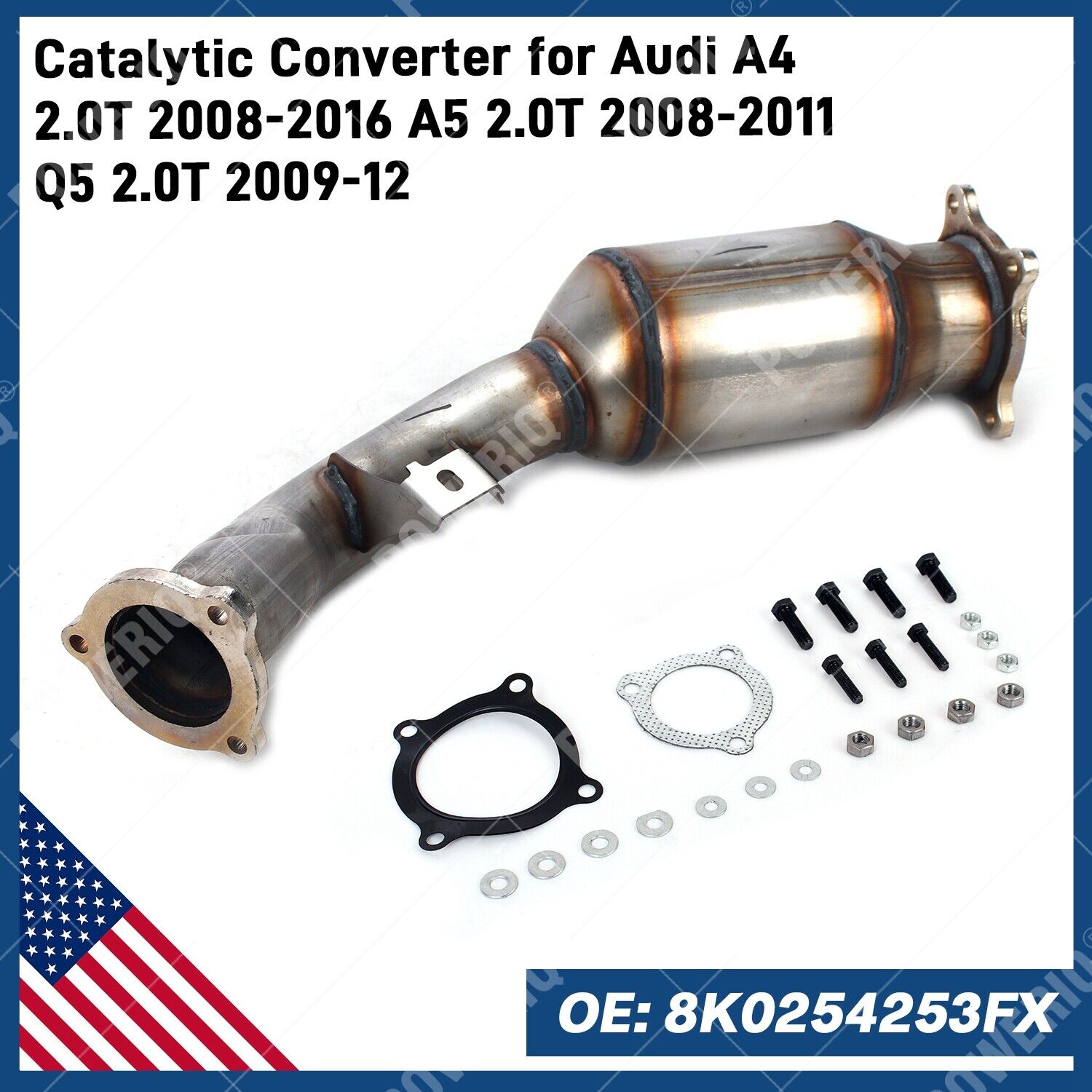 Catalytic Converter for Audi A4 2.0T 2008-2016 A5 2.0T 2008-2011 Q5 2.0T 2009-12