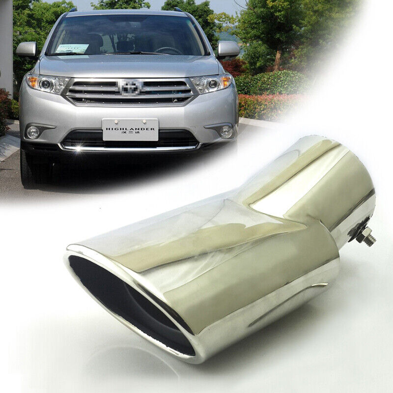 New 1Pcs Curved Tailpipe Exhaust Muffler Tail Pipe Tip for Toyota Highlander