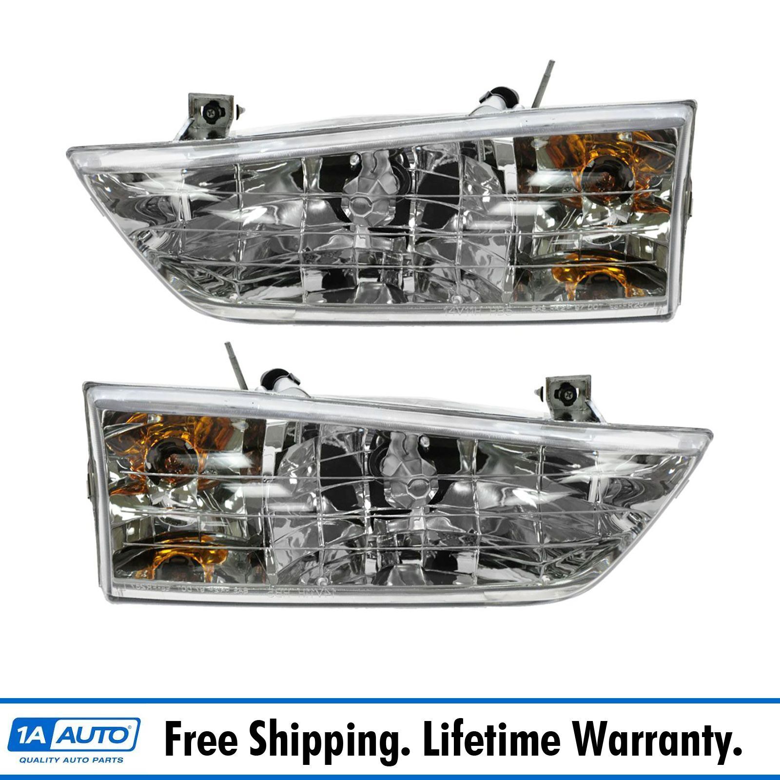 Headlights Headlamps Left & Right Pair Set NEW for 1998 Ford Windstar
