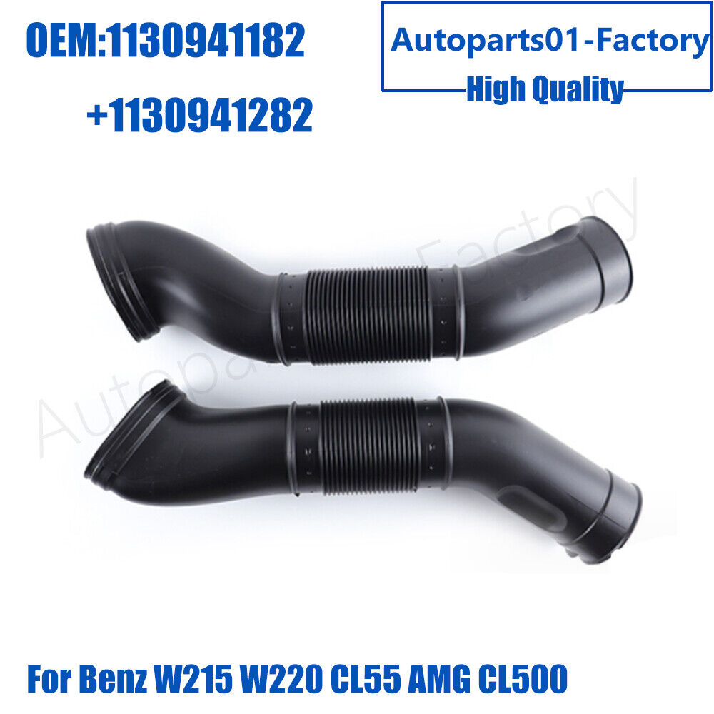 1Pair Left+Right Air Intake Hoses For Mercedes Benz W215 W220 CL55 AMG CL500