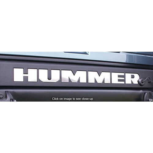 2003-2009 Hummer H2 SUT Tailgate Bumper Rear Stainless Steel Chrome Letters Set