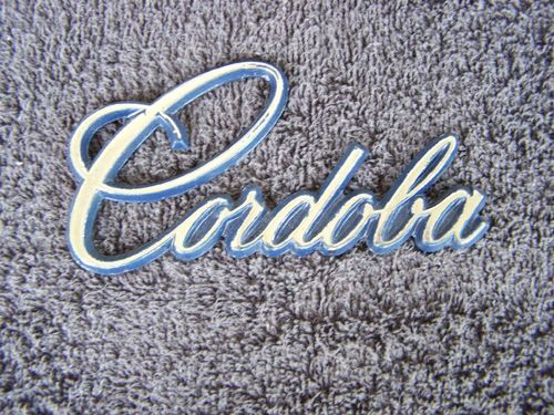 OEM Chrysler Cordoba Body/Dash Emblem. Pot Metal