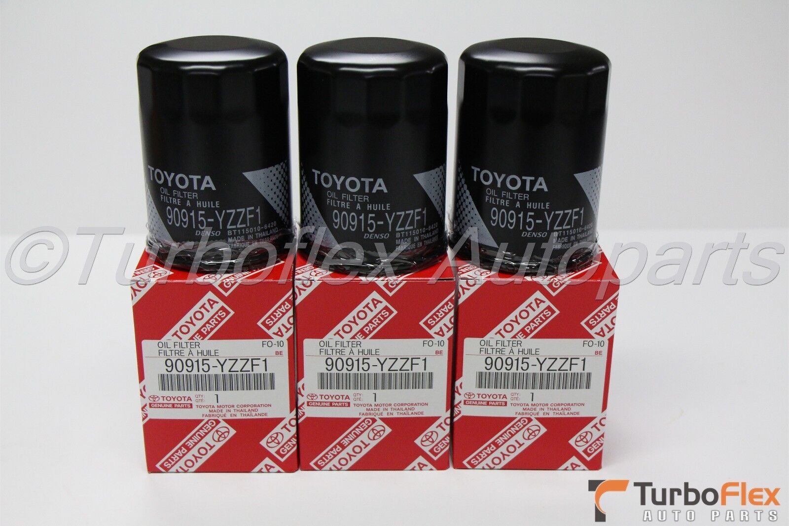 Toyota Genuine OEM Oil Filter 90915-YZZF1 Set of 3