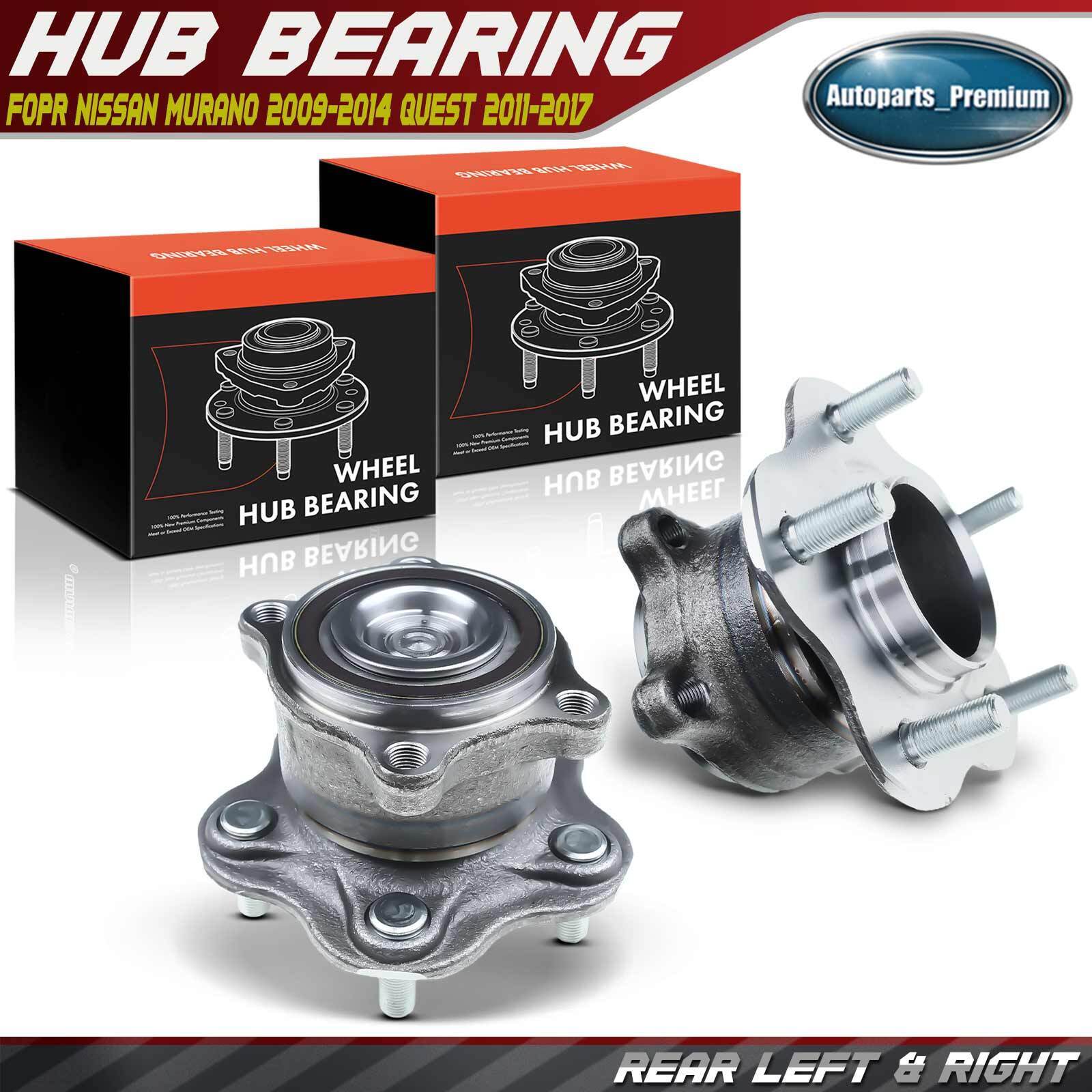 2x Rear LH & RH Wheel Hub Bearing Assembly for Nissan Murano 09-14 Quest 2011-17